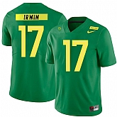 Oregon Ducks 17 Mike Irwin Apple Green Nike College Football Jersey Dzhi,baseball caps,new era cap wholesale,wholesale hats